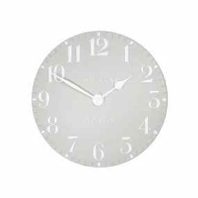 12” Arabic Clock, Dove Grey
