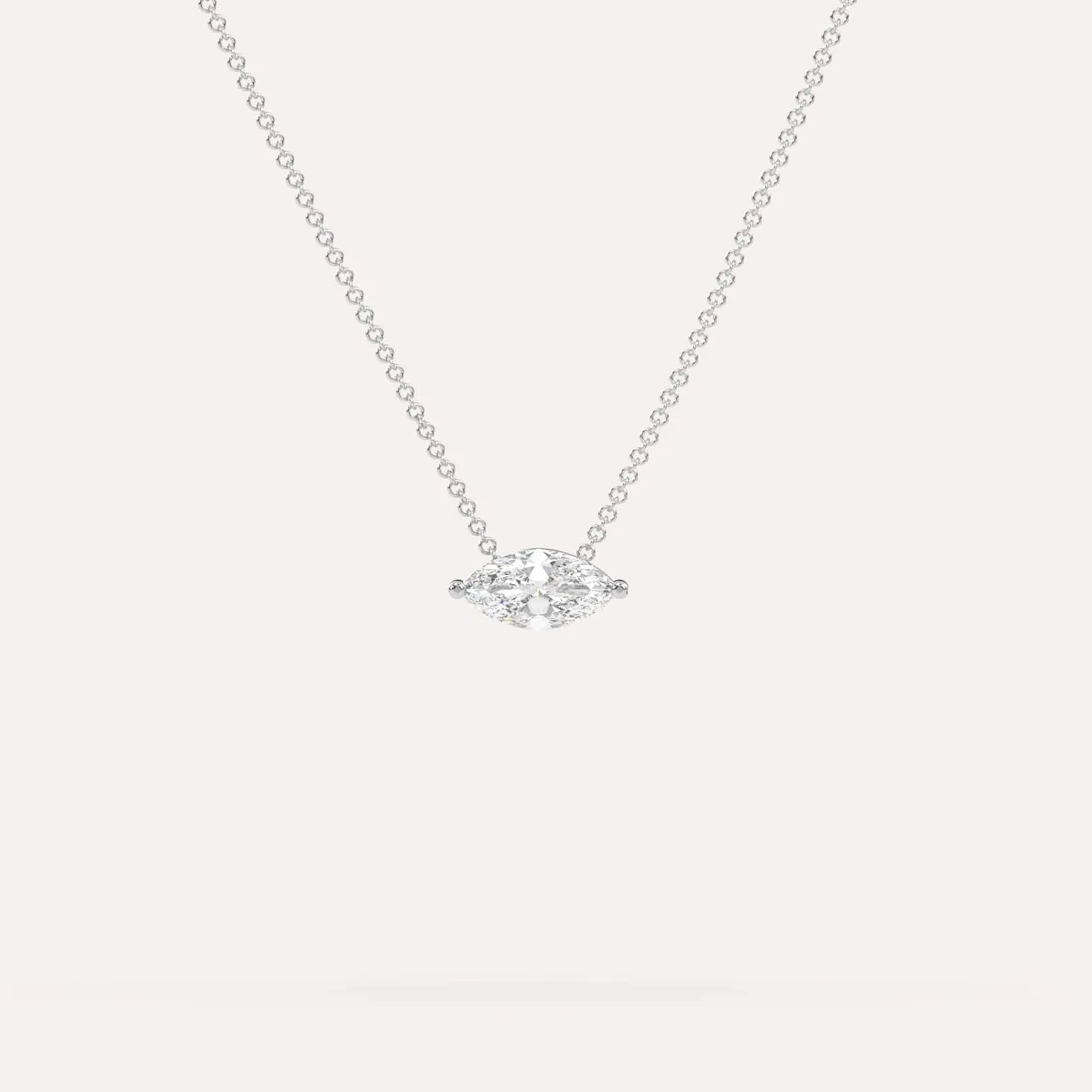 1/2 carat Marquise Floating Diamond Necklace