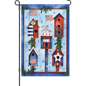 12 in. Flag - Red White Blue Birdhouse
