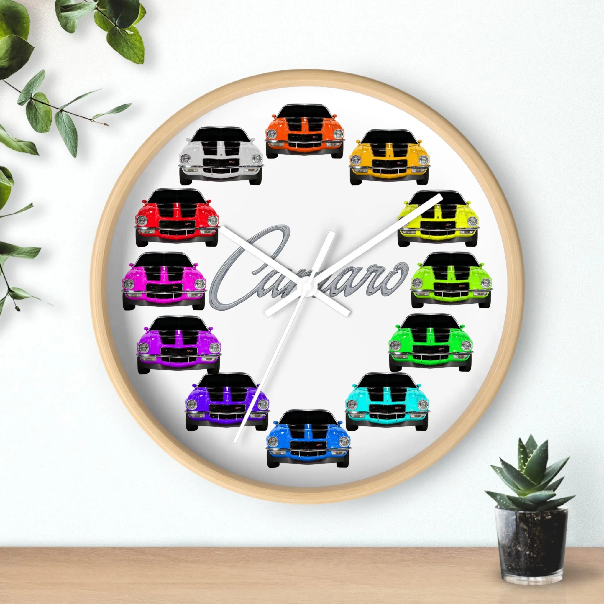 1970 Wall clock Gift Decor Classic Muscle Gift,hot rod,car, white background