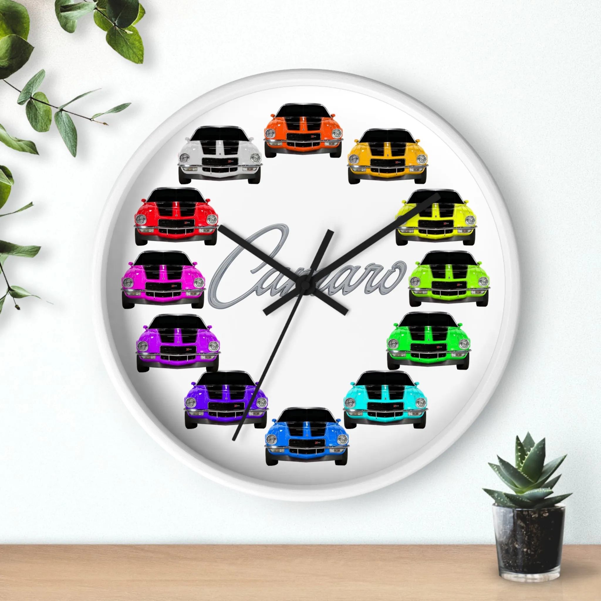 1970 Wall clock Gift Decor Classic Muscle Gift,hot rod,car, white background