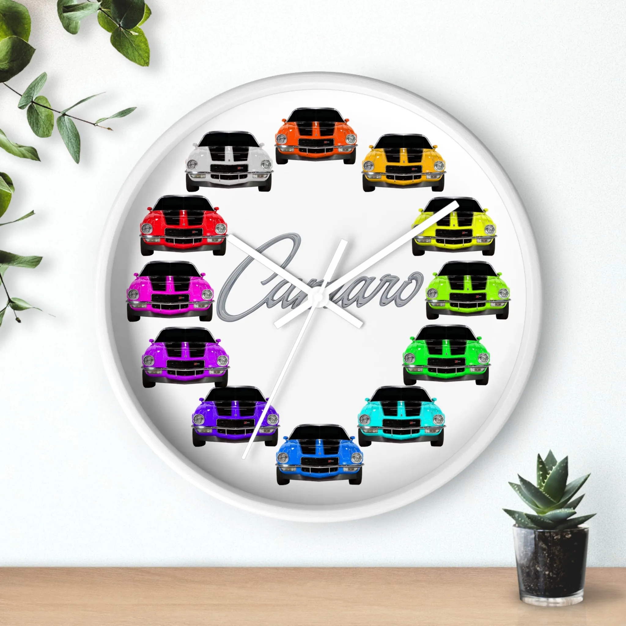 1970 Wall clock Gift Decor Classic Muscle Gift,hot rod,car, white background