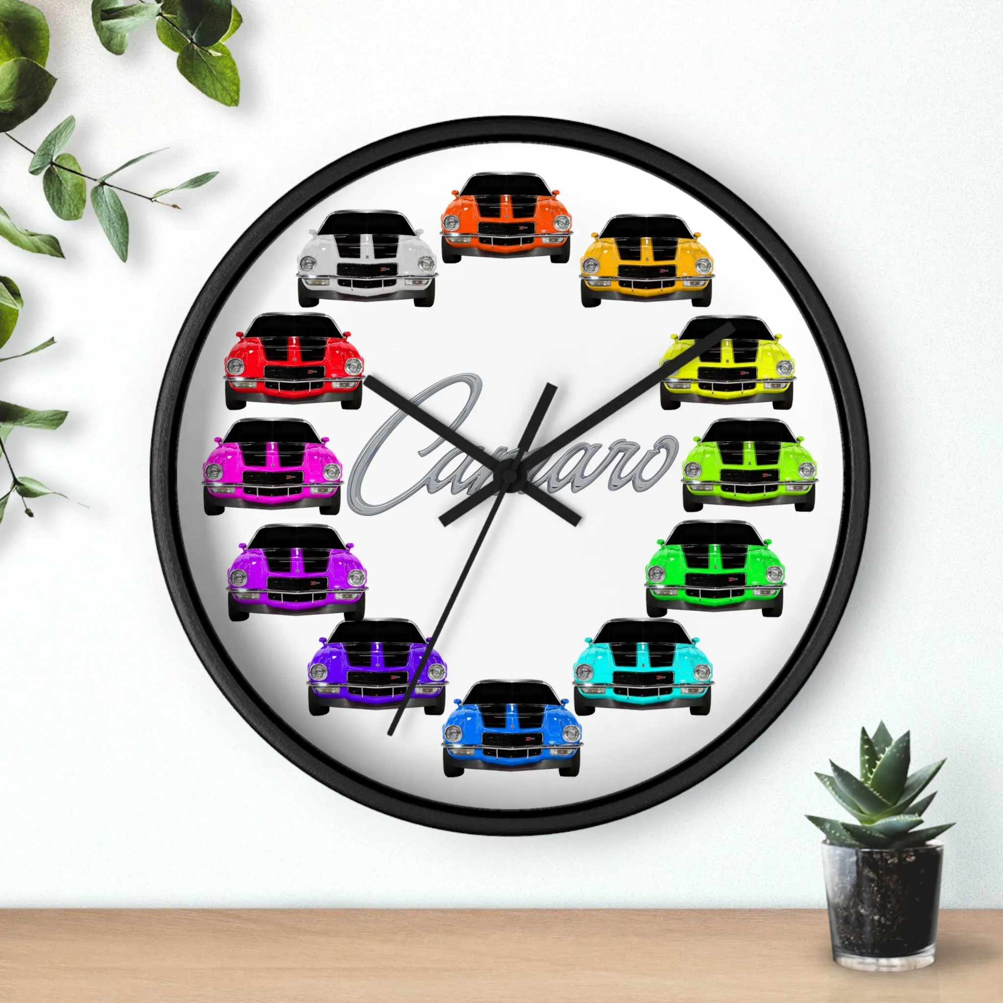 1970 Wall clock Gift Decor Classic Muscle Gift,hot rod,car, white background