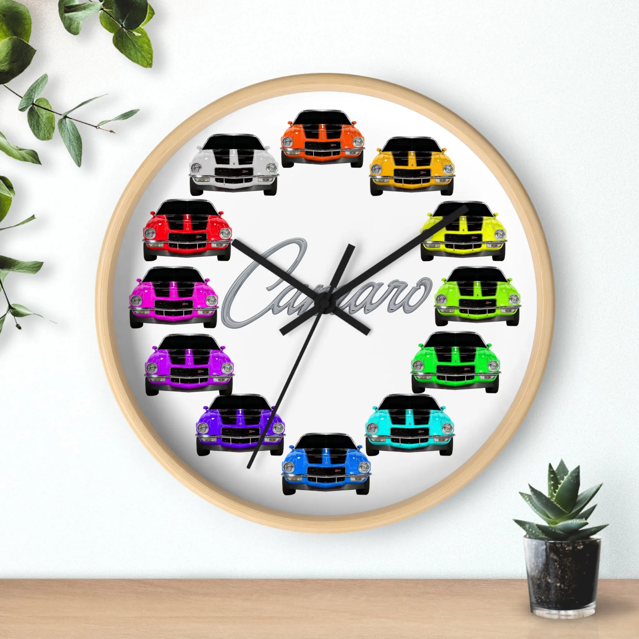 1970 Wall clock Gift Decor Classic Muscle Gift,hot rod,car, white background