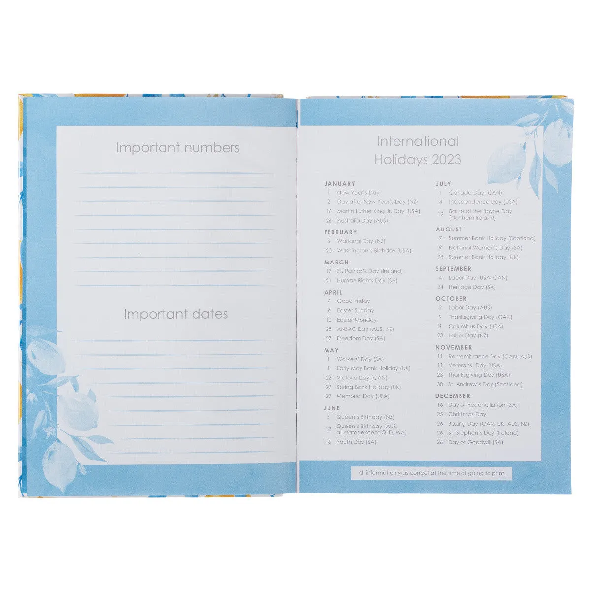 2023 He Restores My Soul Hardcover Daily Planner PLN003