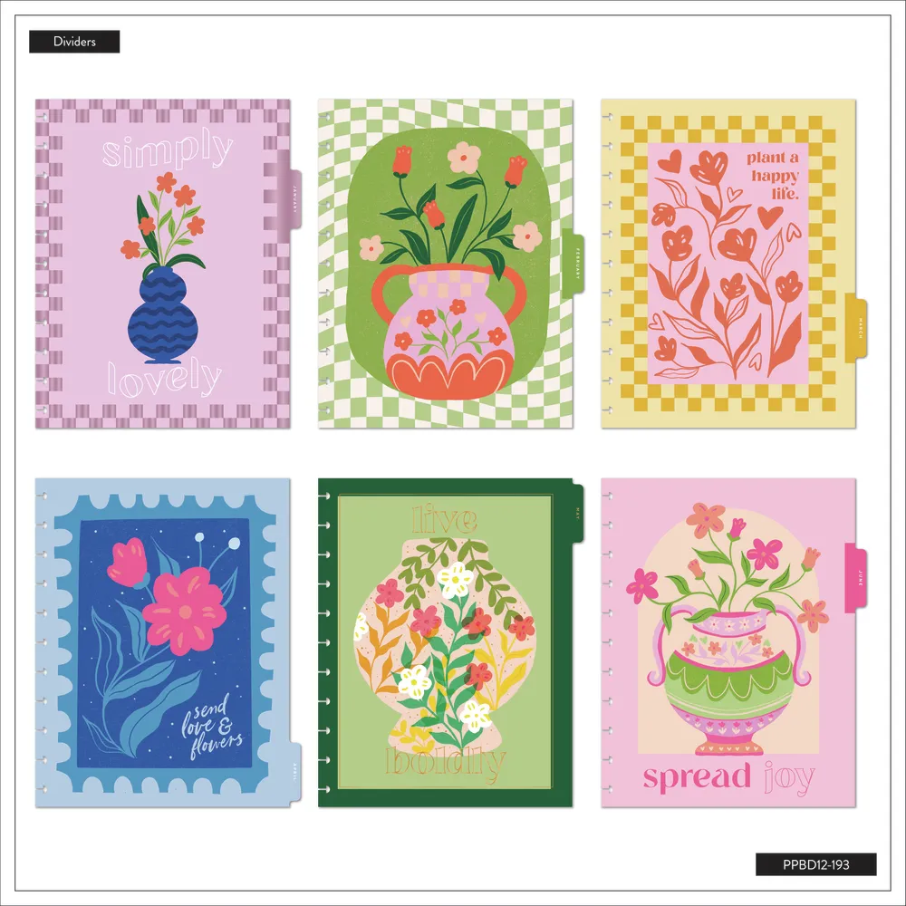2024 Plants & Patterns Happy Planner - Big Dashboard Layout - 12 Months