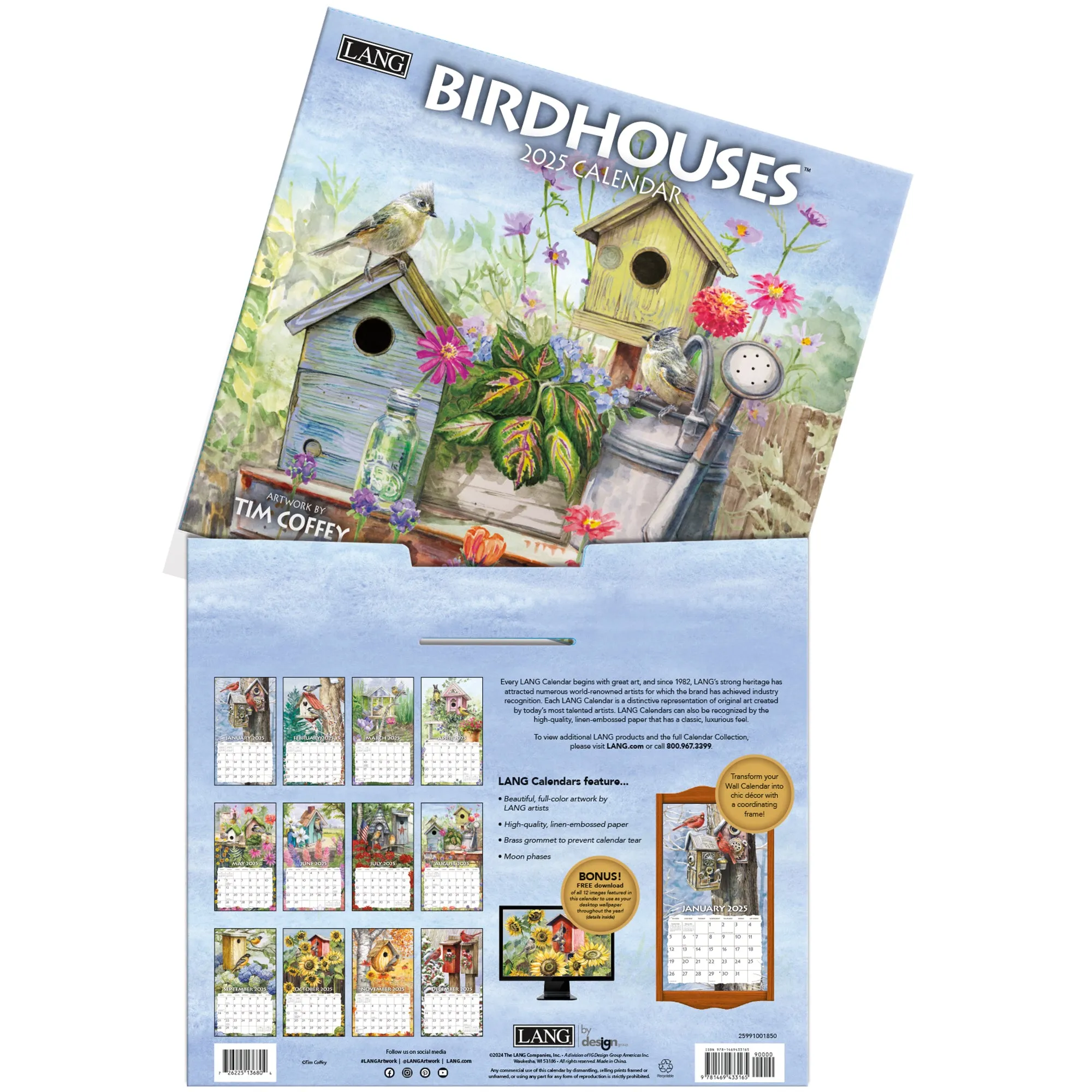 2025 Birdhouses Large Wall Calendar (Online Exclusive)
