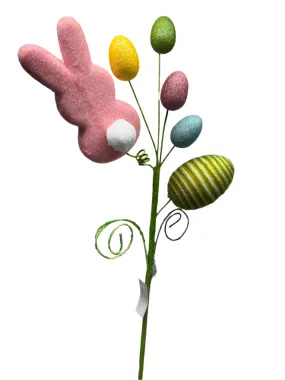 22" Easter Bunny Egg Spray
