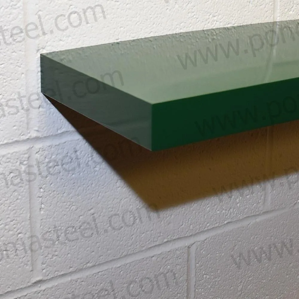 24"x12"x2.0" (cm. 61x30.5x5.1) brushed stainless floating shelf with 2 LED lights