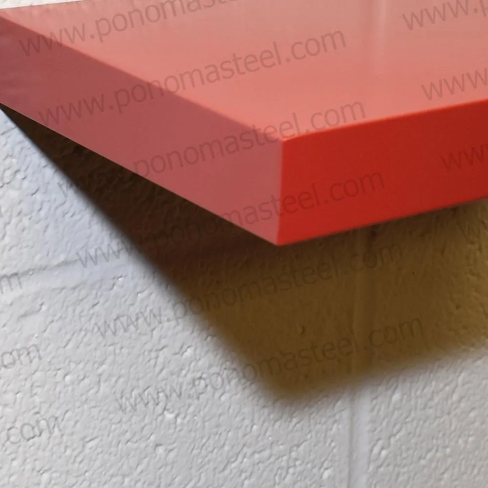24"x12"x2.0" (cm. 61x30.5x5.1) brushed stainless floating shelf with 2 LED lights