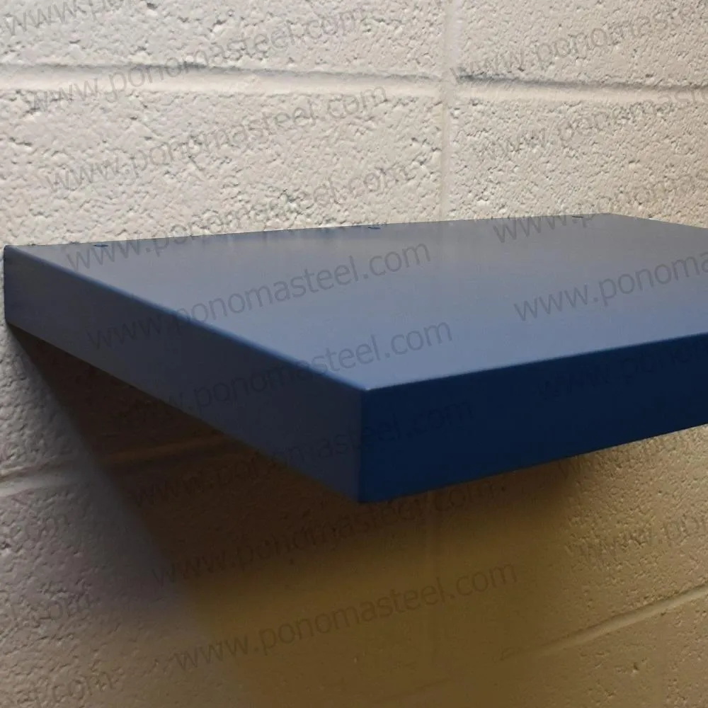 24"x12"x2.0" (cm. 61x30.5x5.1) brushed stainless floating shelf with 2 LED lights