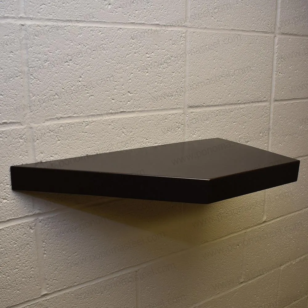 24"x12"x2.0" (cm.61x30.5x5.1) painted stainless steel floating shelf