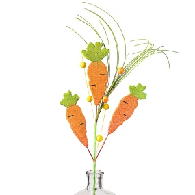 30" Glitter Foam Carrots Spray