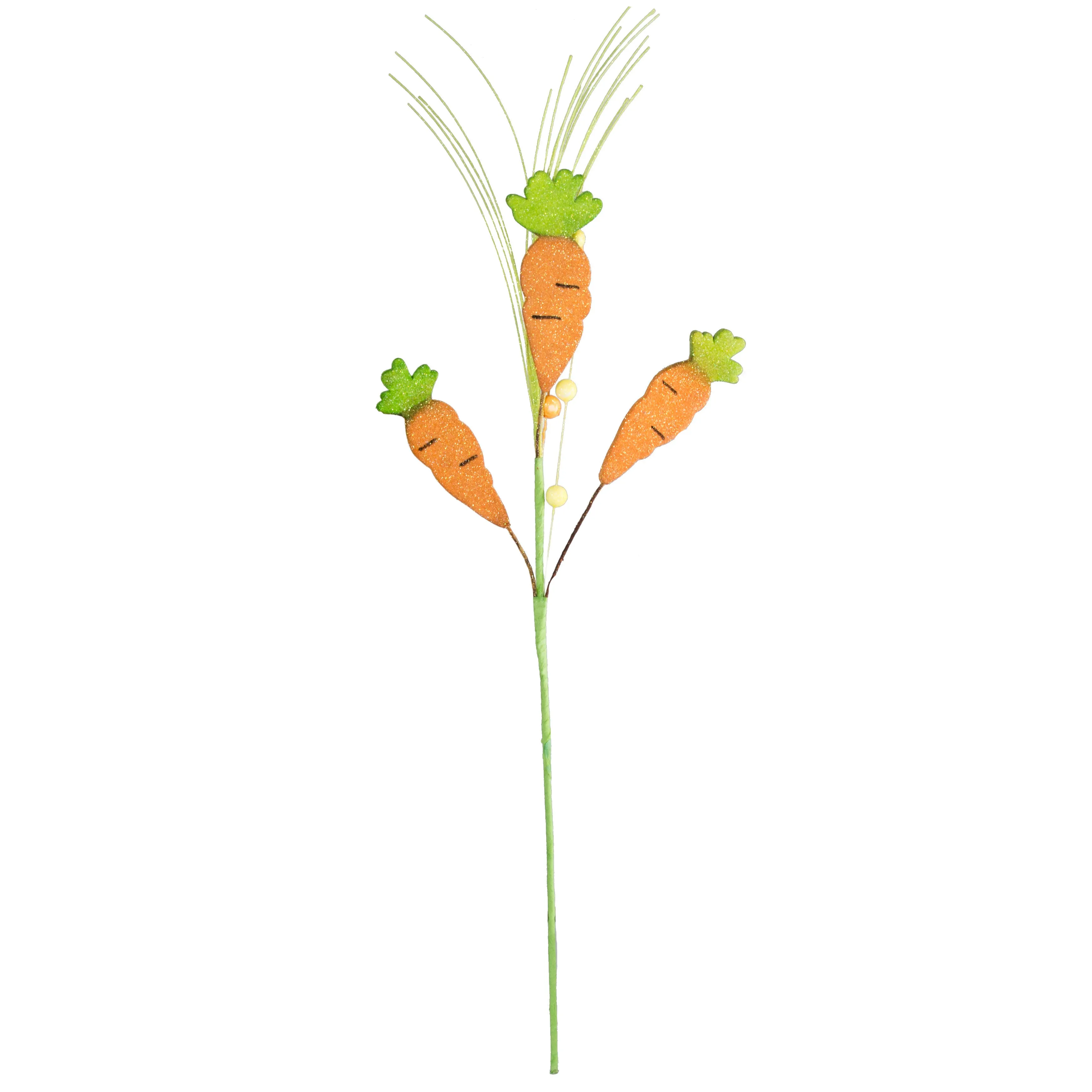 30" Glitter Foam Carrots Spray