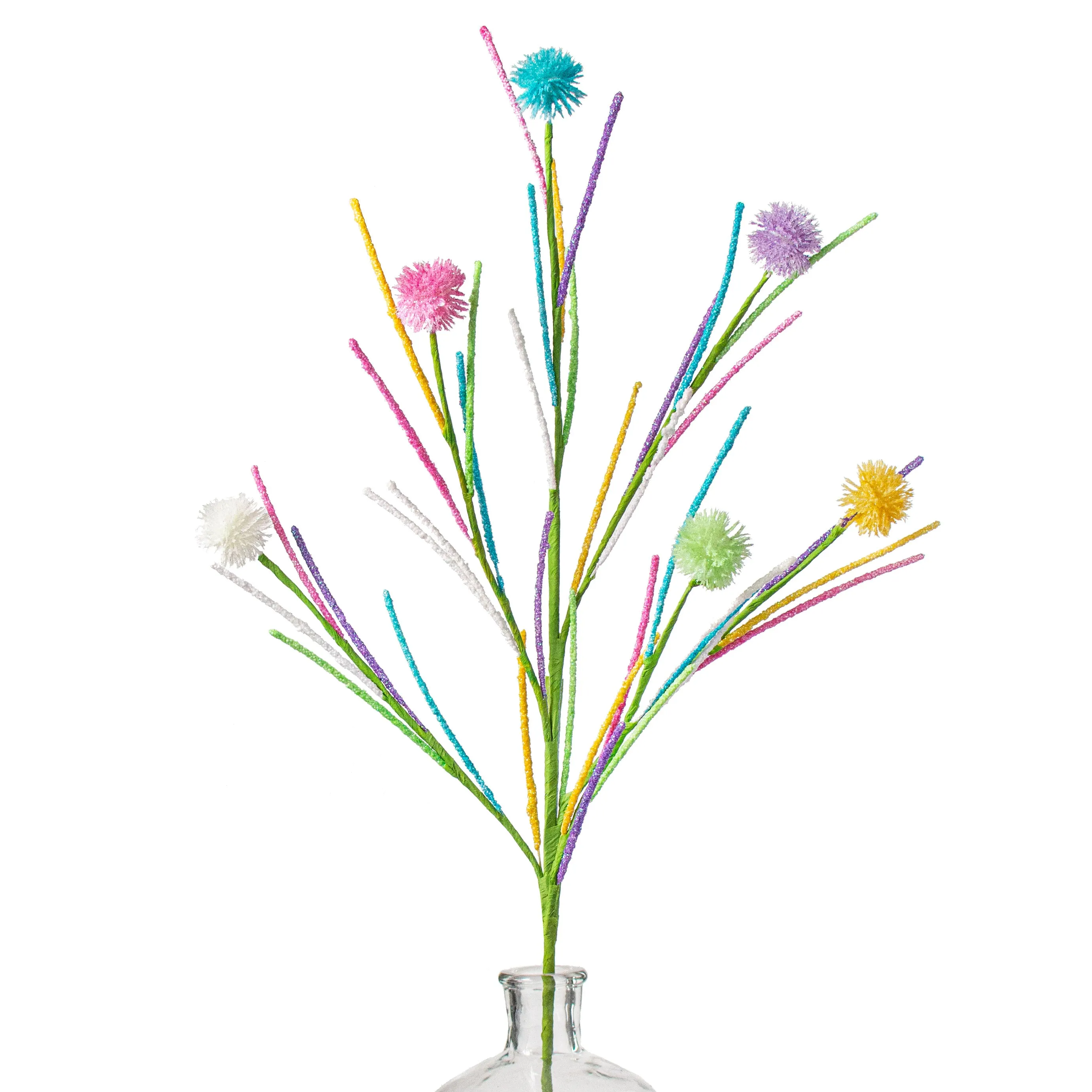 30" Glitter Gum Ball Spray: Spring Multicolor