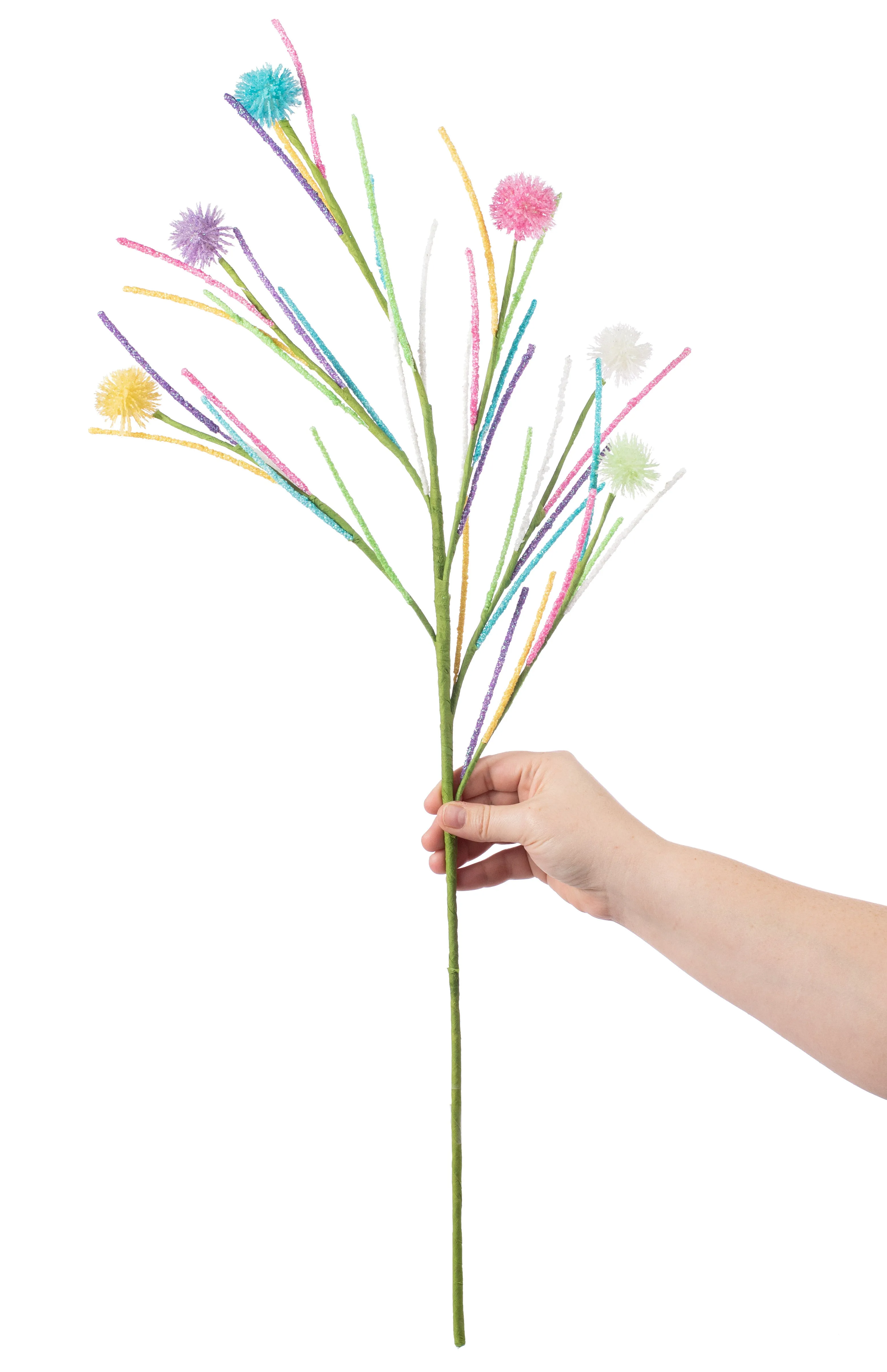 30" Glitter Gum Ball Spray: Spring Multicolor