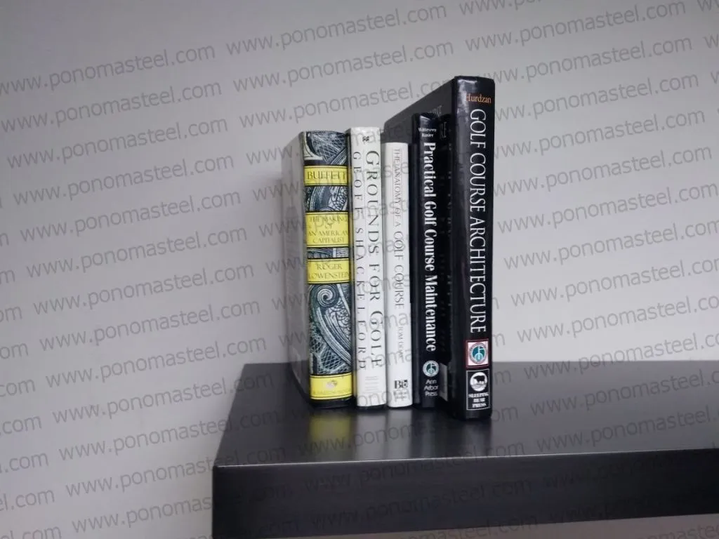 30"x10"x2.0" (cm.76x25.4x5.1) painted stainless steel floating shelf