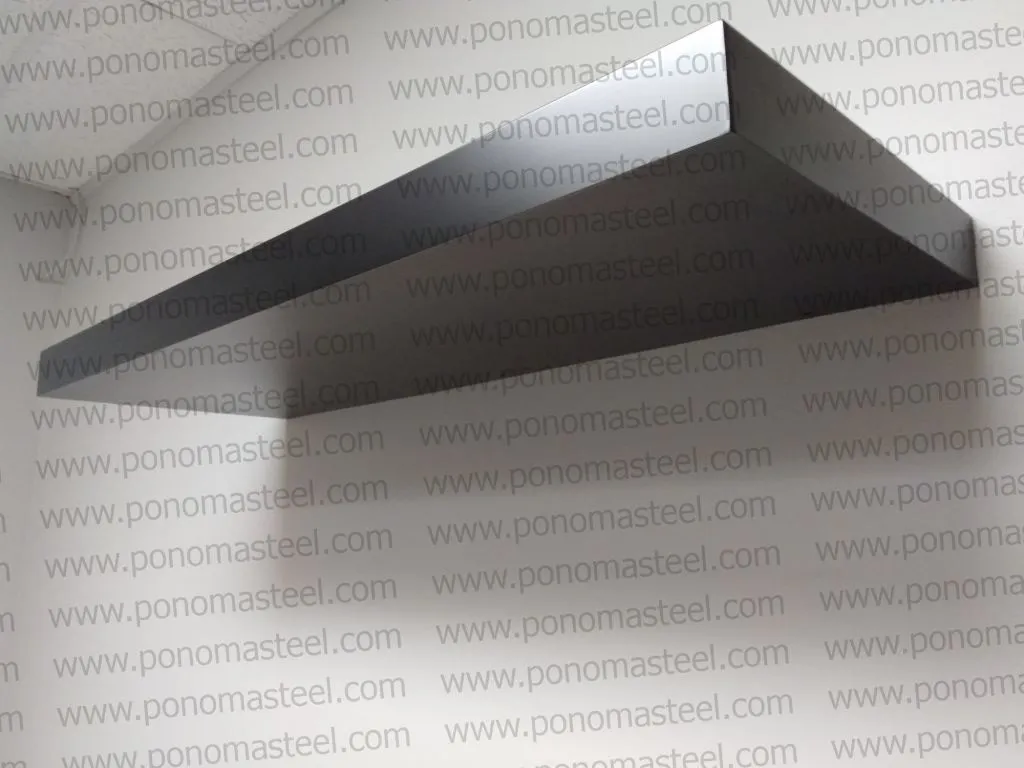 30"x10"x2.0" (cm.76x25.4x5.1) painted stainless steel floating shelf