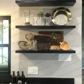 30"x10"x2.0" (cm.76x25.4x5.1) painted stainless steel floating shelf