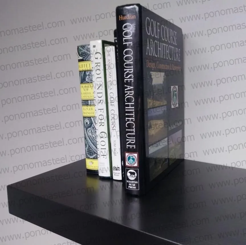 30"x10"x2.0" (cm.76x25.4x5.1) painted stainless steel floating shelf