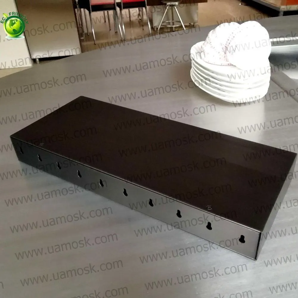 30"x10"x2.0" (cm.76x25.4x5.1) painted stainless steel floating shelf