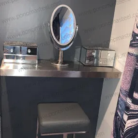 36"x12"x2.0" (cm.91x30.5x5.1) brushed stainless steel floating shelf