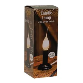 3" Electric Country Candle Lamp Black