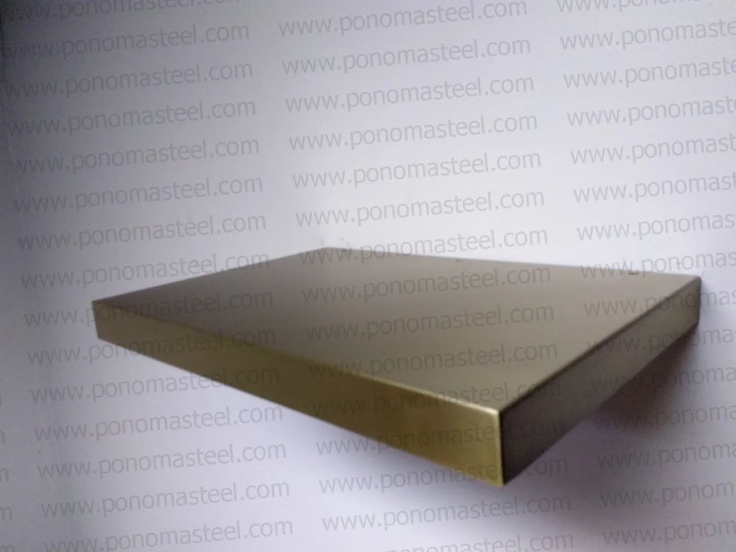 52"x10"x2.0" (cm.132x25.4x5.1) painted stainless steel floating shelf
