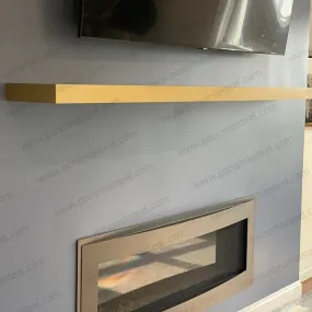 52"x10"x2.0" (cm.132x25.4x5.1) painted stainless steel floating shelf