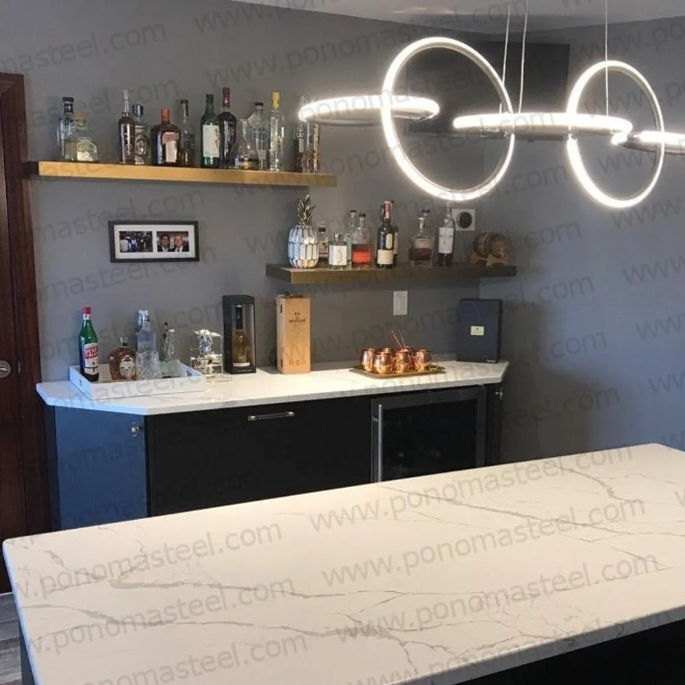 52"x10"x2.0" (cm.132x25.4x5.1) painted stainless steel floating shelf