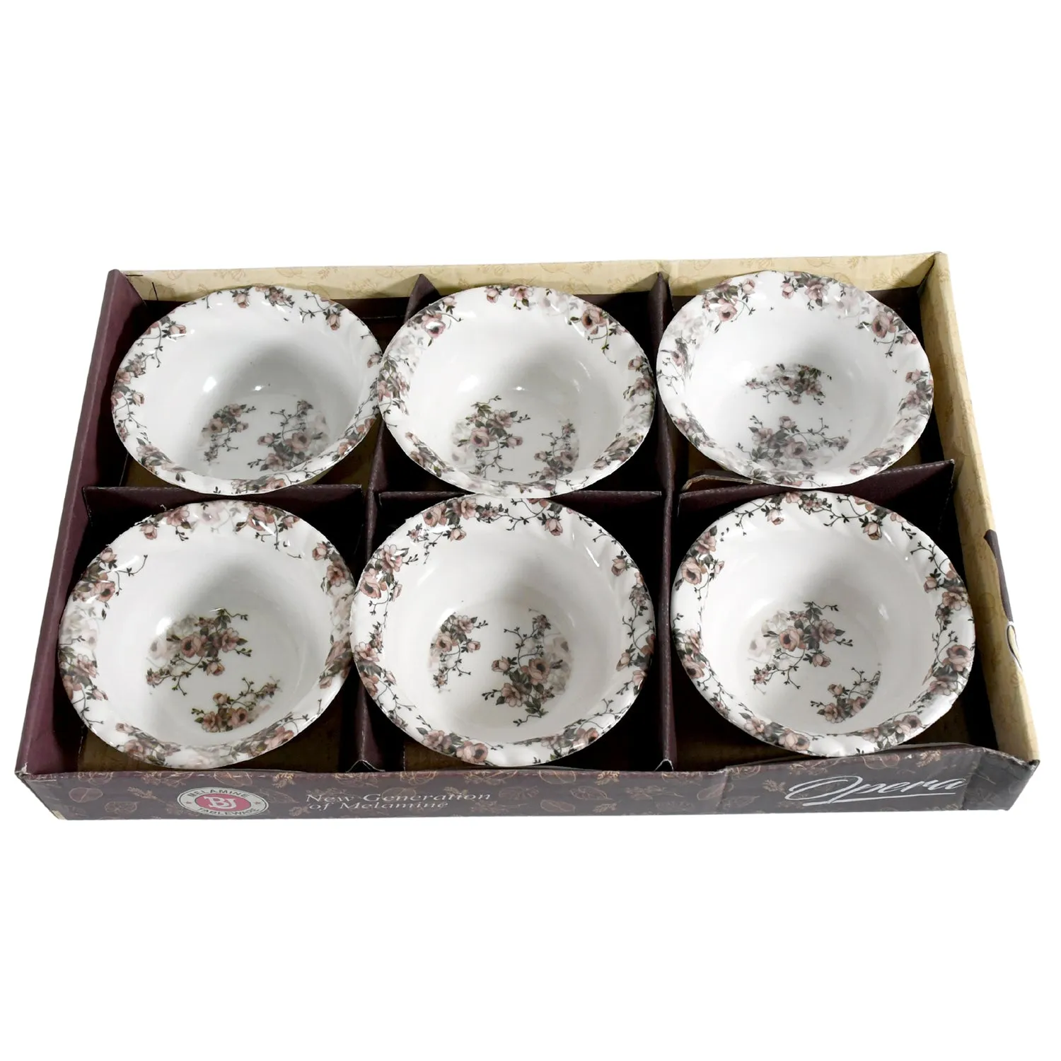 8225 Opera High Quality Plastic Ice-Cream Bowl, Home & Kitchen Serving Platter or Dessert Cup for Sundae, Sweets, Snacks, Fruit, Pudding, Nuts or Dip, Serving Bowls (Set of 6 pc)