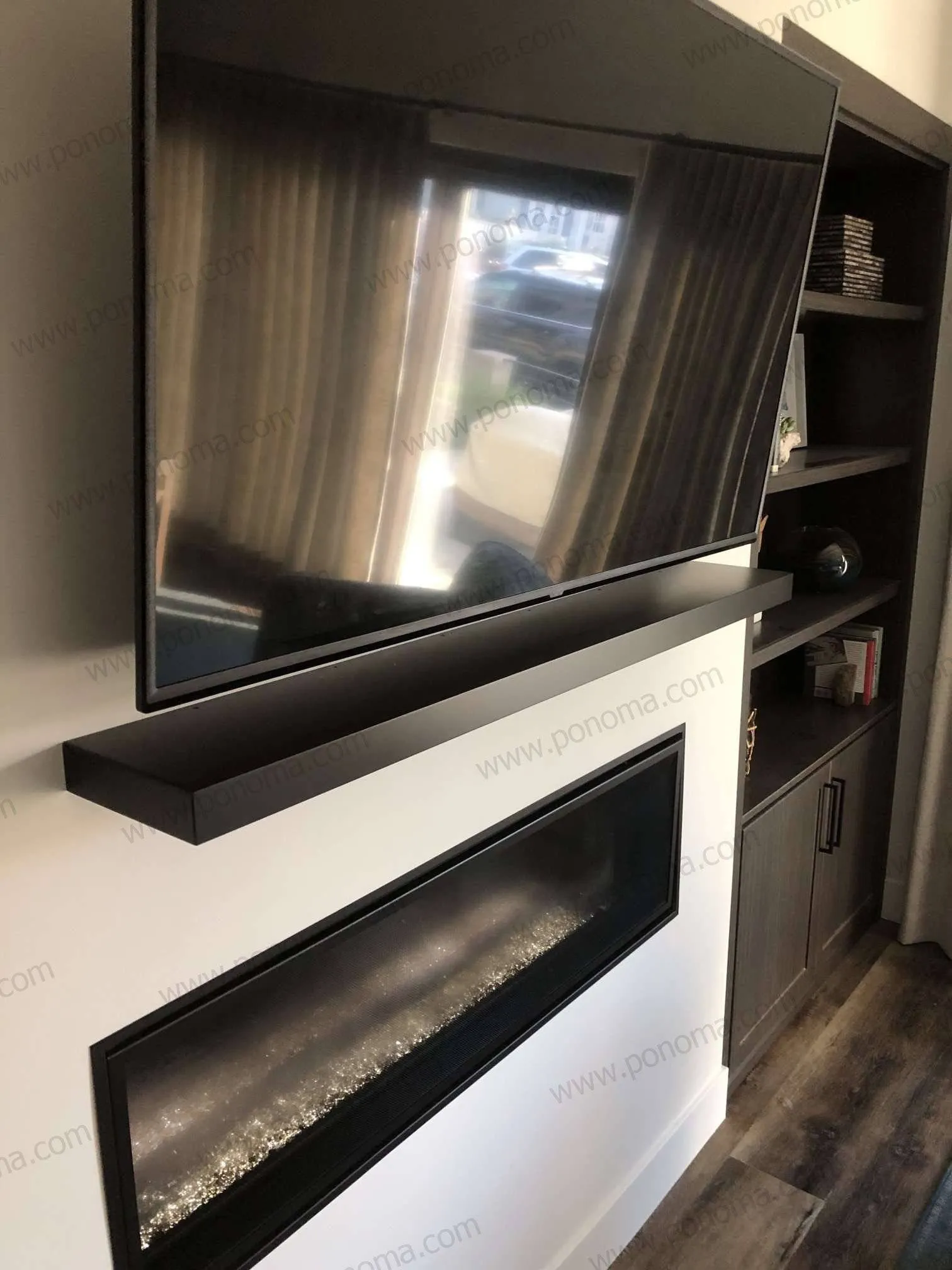 82"x6"x2.5" (cm.208.3x15.2x6.4) stainless steel floating Ponoma shelf