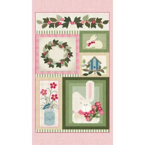 A Wooly Garden - Garden Pink Panel