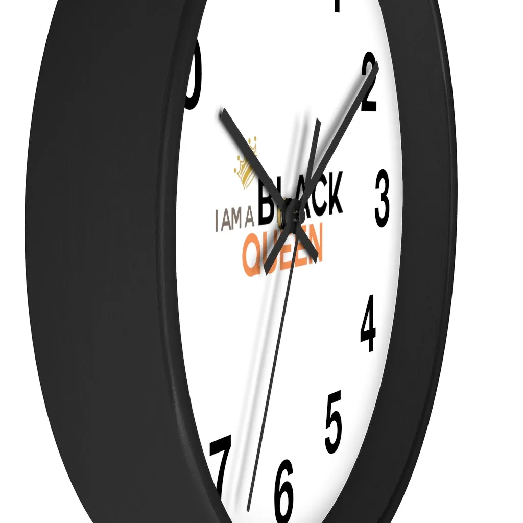 Affirmation Feminist pro choice Wall clock -  I am a black queen