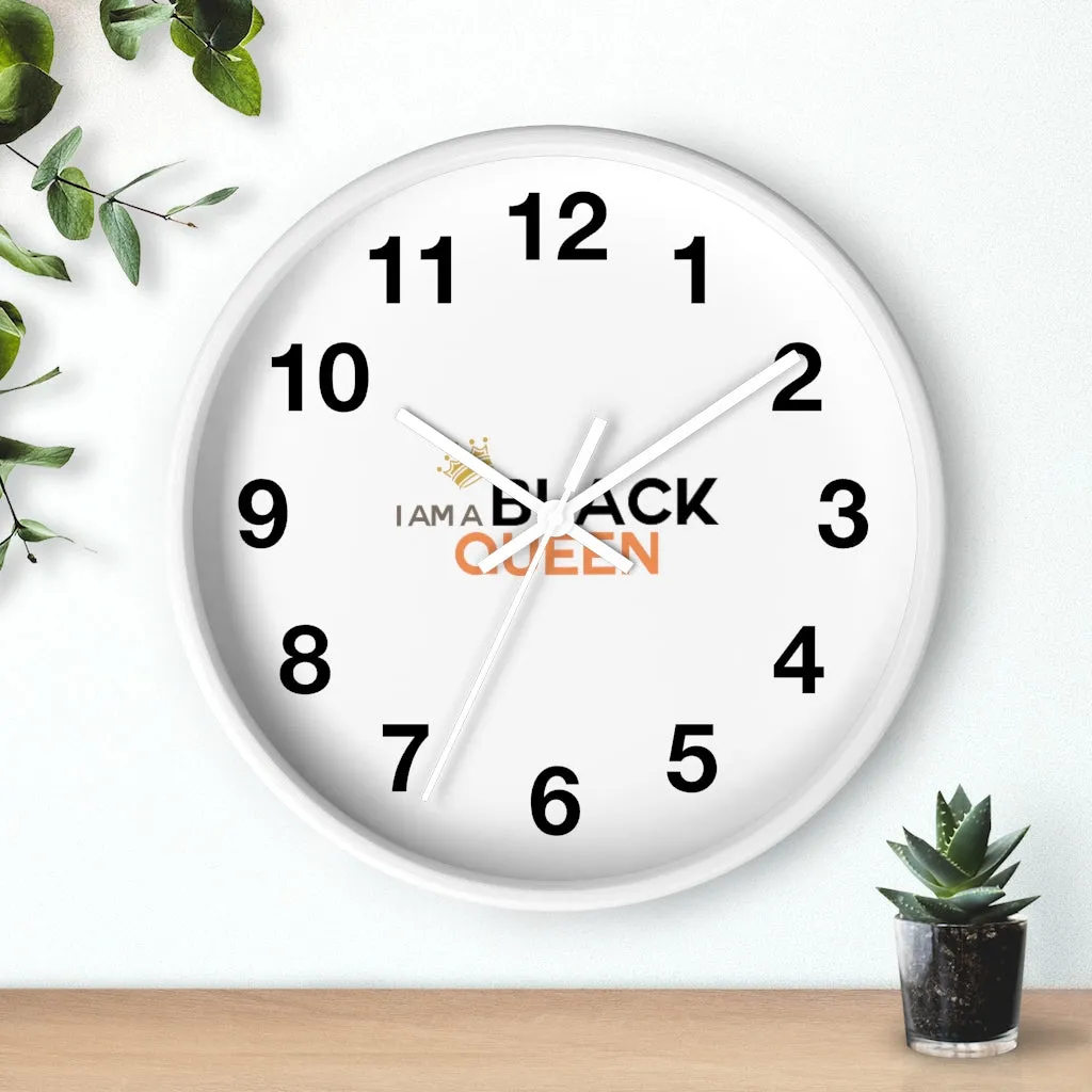 Affirmation Feminist pro choice Wall clock -  I am a black queen