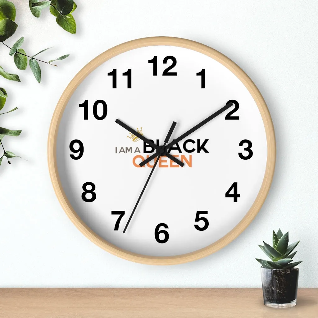 Affirmation Feminist pro choice Wall clock -  I am a black queen