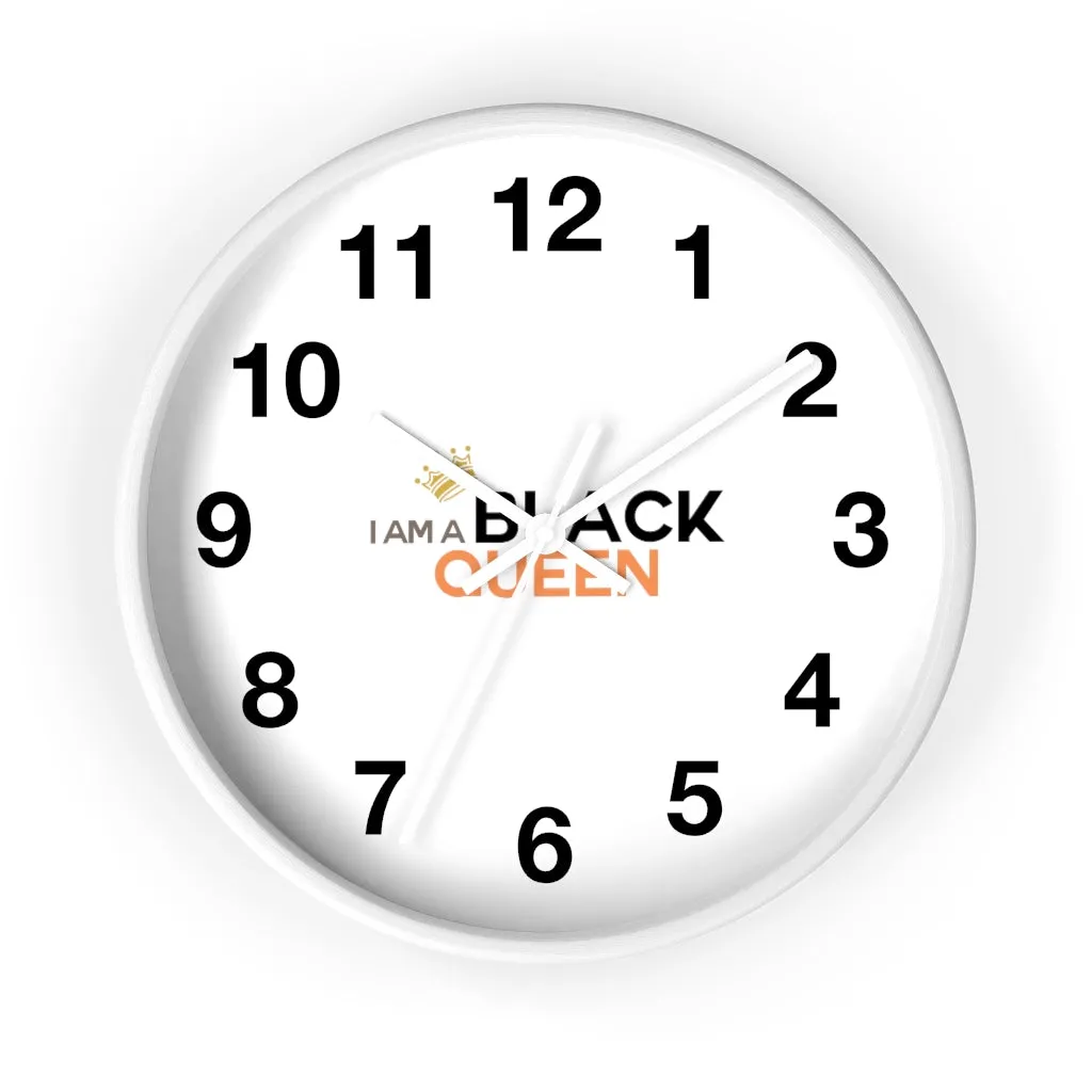 Affirmation Feminist pro choice Wall clock -  I am a black queen