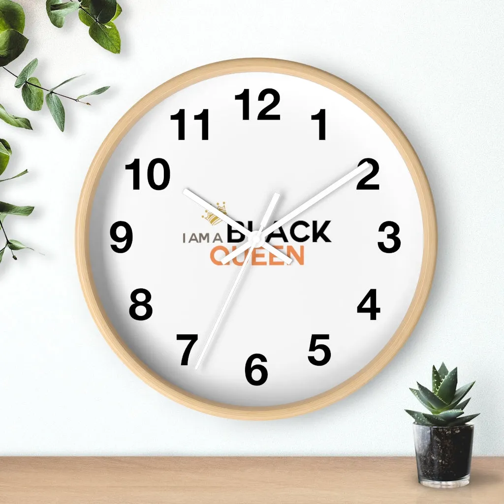 Affirmation Feminist pro choice Wall clock -  I am a black queen