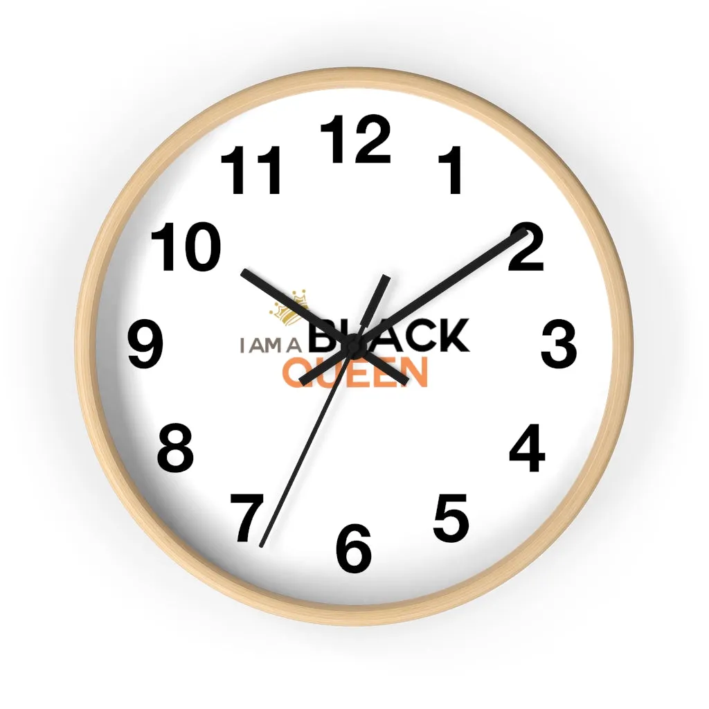 Affirmation Feminist pro choice Wall clock -  I am a black queen