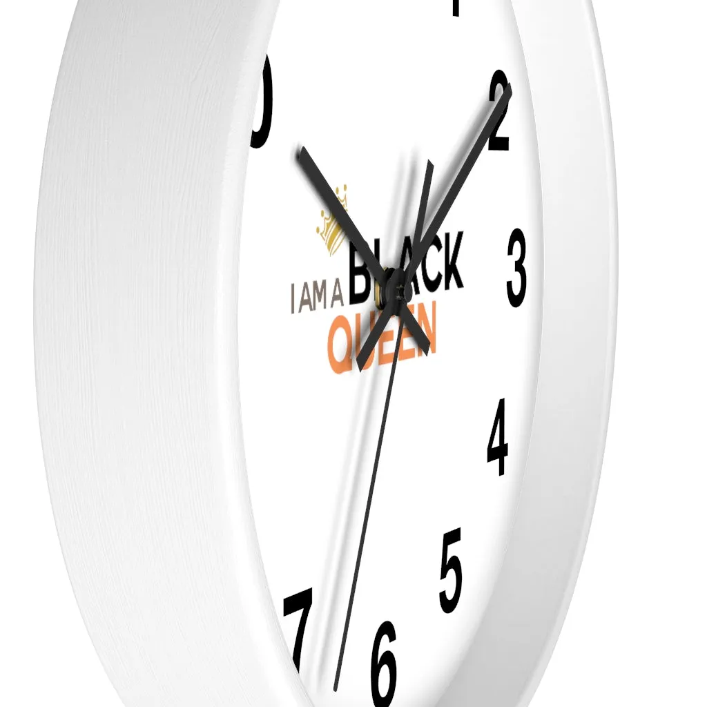 Affirmation Feminist pro choice Wall clock -  I am a black queen
