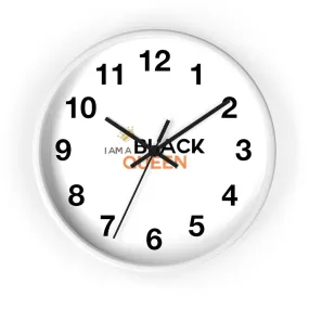 Affirmation Feminist pro choice Wall clock -  I am a black queen