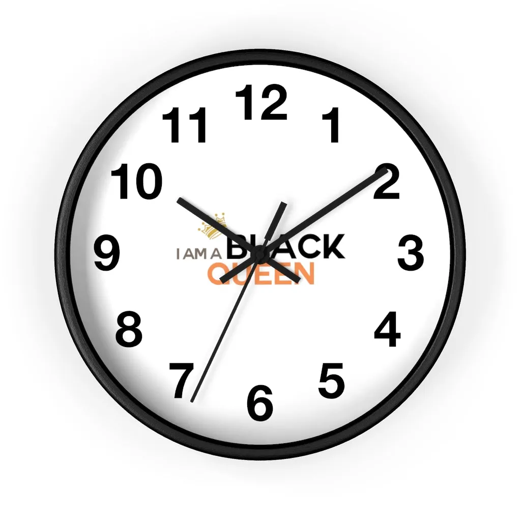 Affirmation Feminist pro choice Wall clock -  I am a black queen