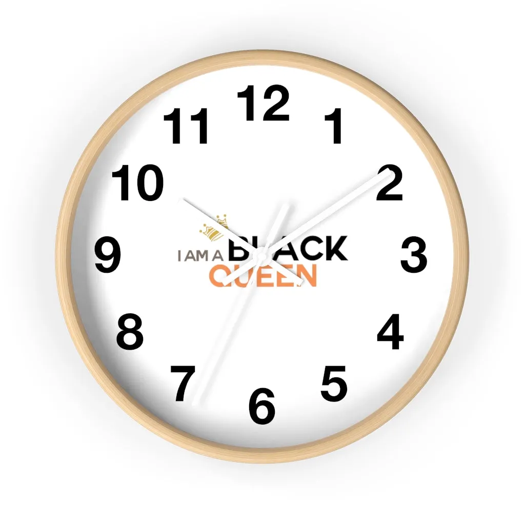 Affirmation Feminist pro choice Wall clock -  I am a black queen