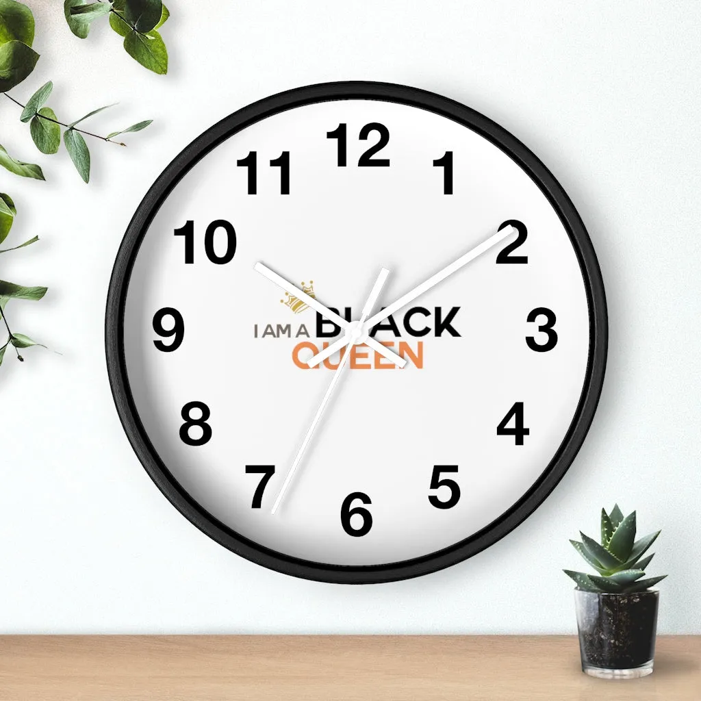 Affirmation Feminist pro choice Wall clock -  I am a black queen