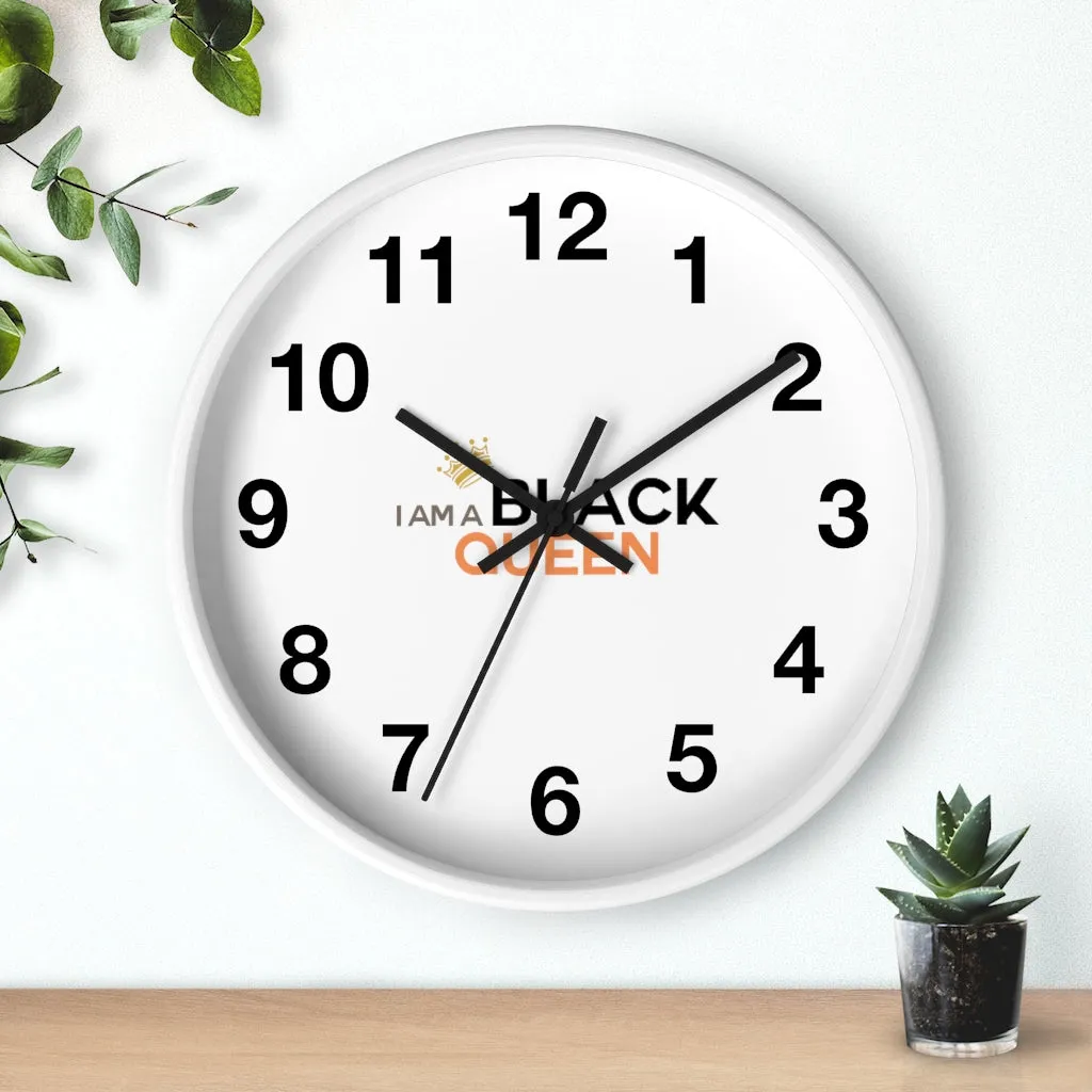 Affirmation Feminist pro choice Wall clock -  I am a black queen