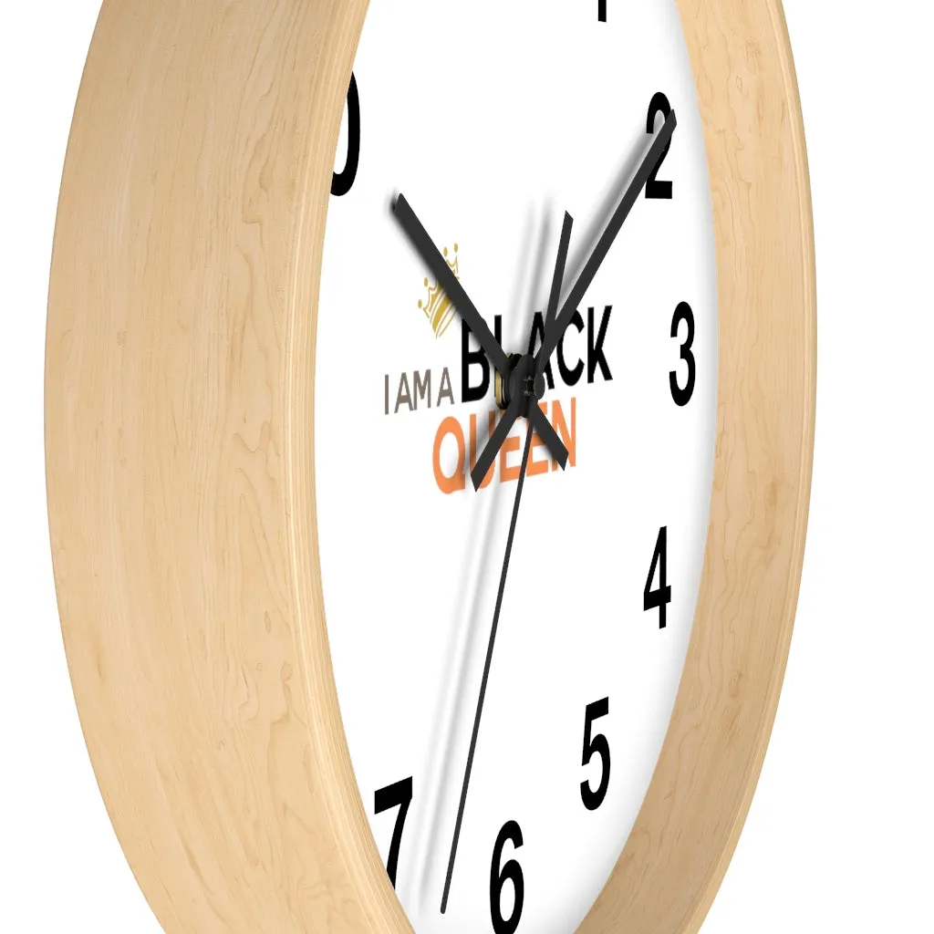 Affirmation Feminist pro choice Wall clock -  I am a black queen