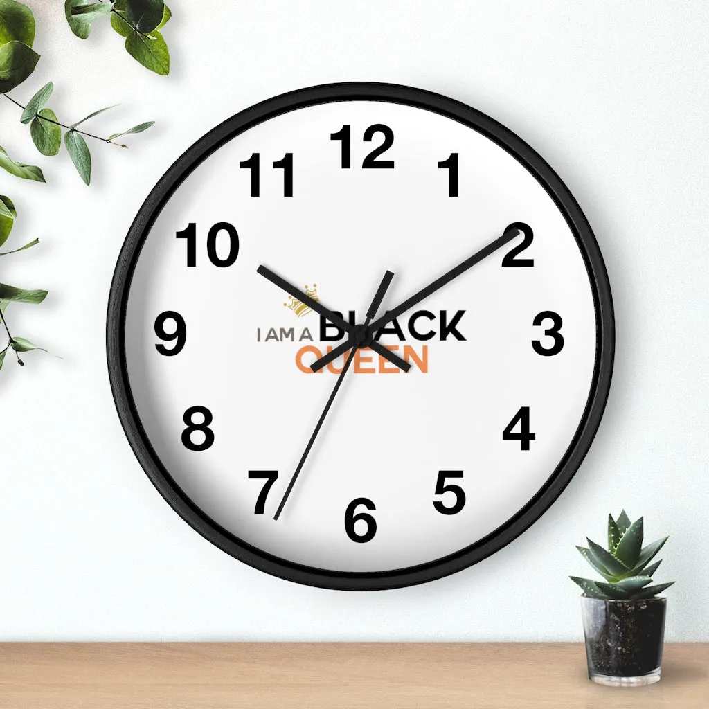 Affirmation Feminist pro choice Wall clock -  I am a black queen
