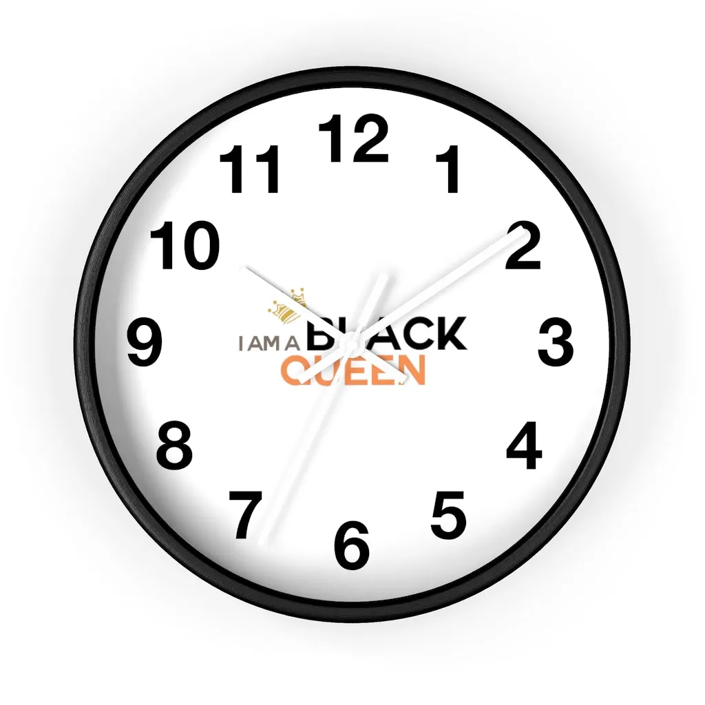 Affirmation Feminist pro choice Wall clock -  I am a black queen