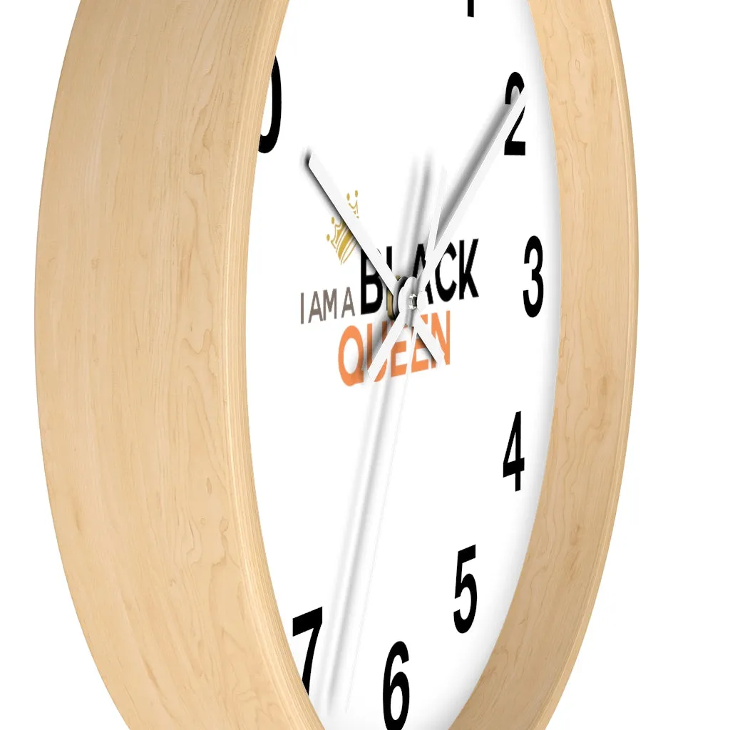 Affirmation Feminist pro choice Wall clock -  I am a black queen