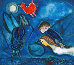Aleko and his wife Zemphira from an Old Russian Tale - Marc Chagall - Canvas Prints